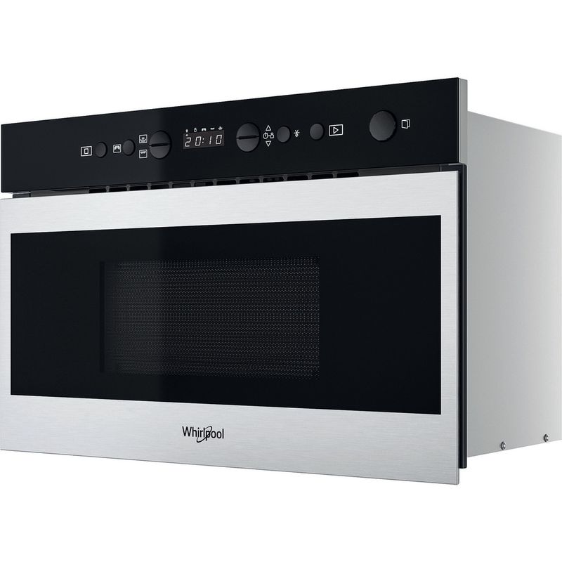 Whirlpool Microondas Encastre W7 MN840 Acero inoxidable Electrónico 22 MW + Función Grill 750 Perspective