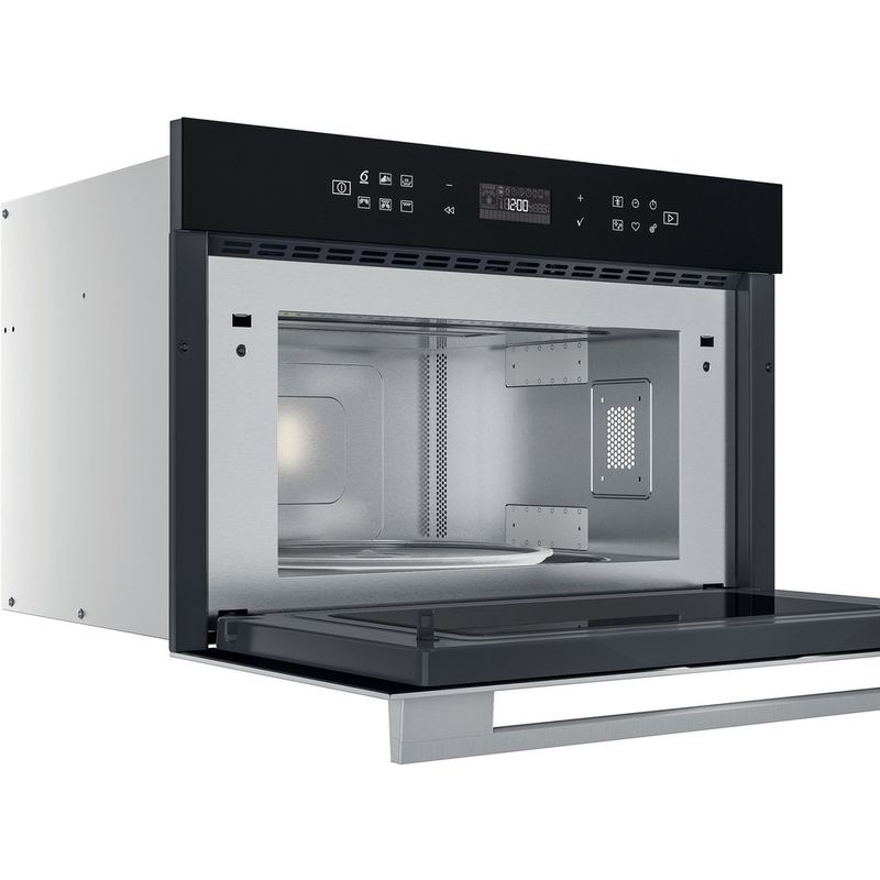 Whirlpool Microondas Encastre W7 MD440 NB Negro Electrónico 31 MW + Función Grill 1000.0 Perspective open