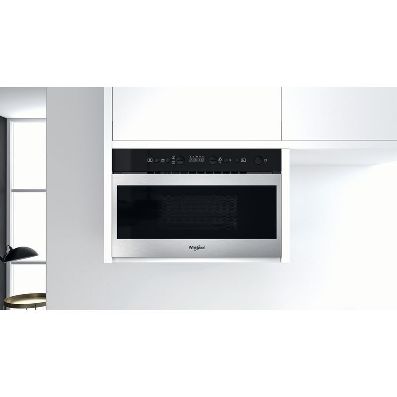 Whirlpool Microondas Encastre W7 MN840 Acero inoxidable Electrónico 22 MW + Función Grill 750 Lifestyle frontal