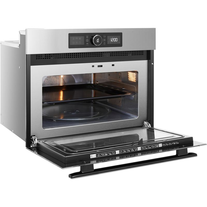 Whirlpool Microondas Encastre AMW 9605/IX Acero inoxidable Electrónico 40 MW-Combi 900 Perspective open