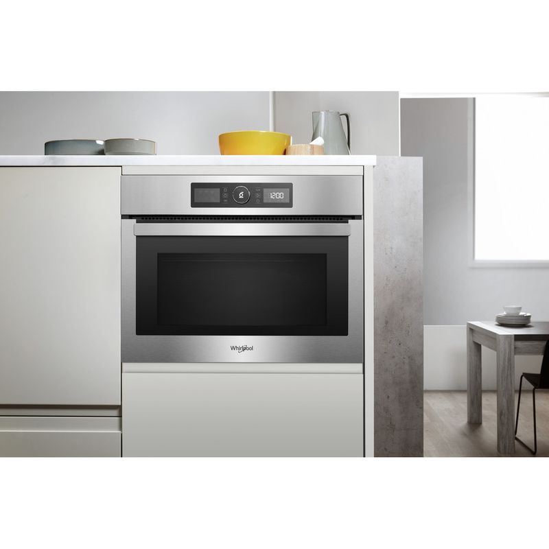 Whirlpool Microondas Encastre AMW 9605/IX Acero inoxidable Electrónico 40 MW-Combi 900 Lifestyle frontal