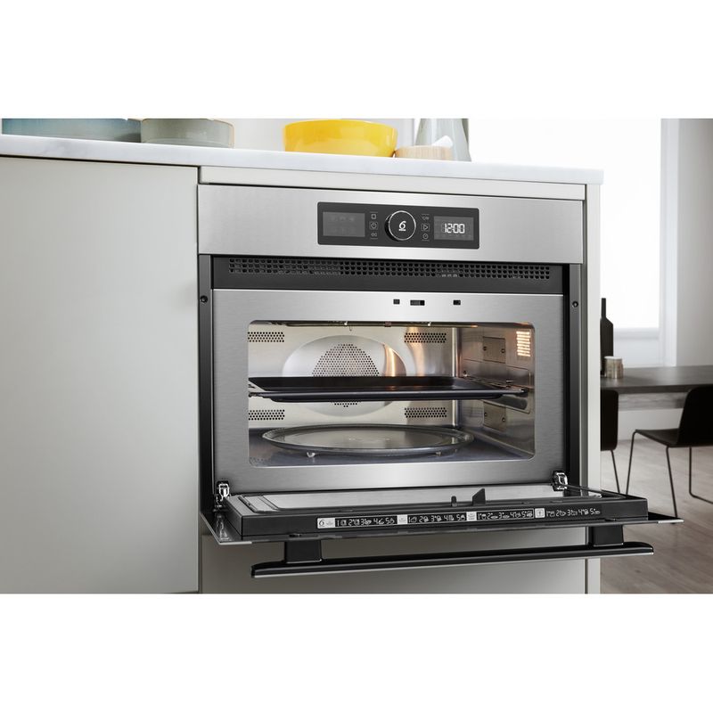 Whirlpool Microondas Encastre AMW 9605/IX Acero inoxidable Electrónico 40 MW-Combi 900 Lifestyle perspective open