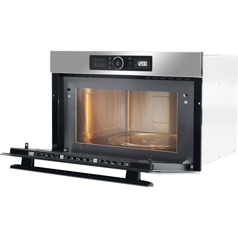 Whirlpool Microondas Encastre AMW 730/IX Acero inoxidable Electrónico 31 MW + Función Grill 1000.0 Perspective open