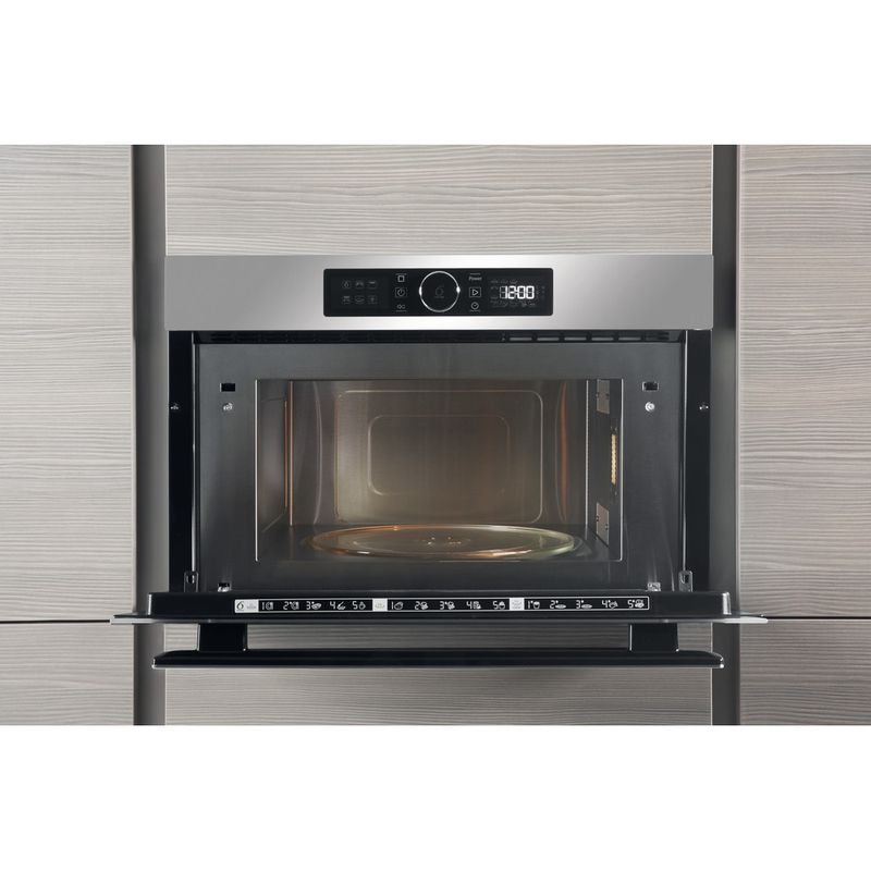 Whirlpool Microondas Encastre AMW 730/IX Acero inoxidable Electrónico 31 MW + Función Grill 1000.0 Lifestyle frontal open