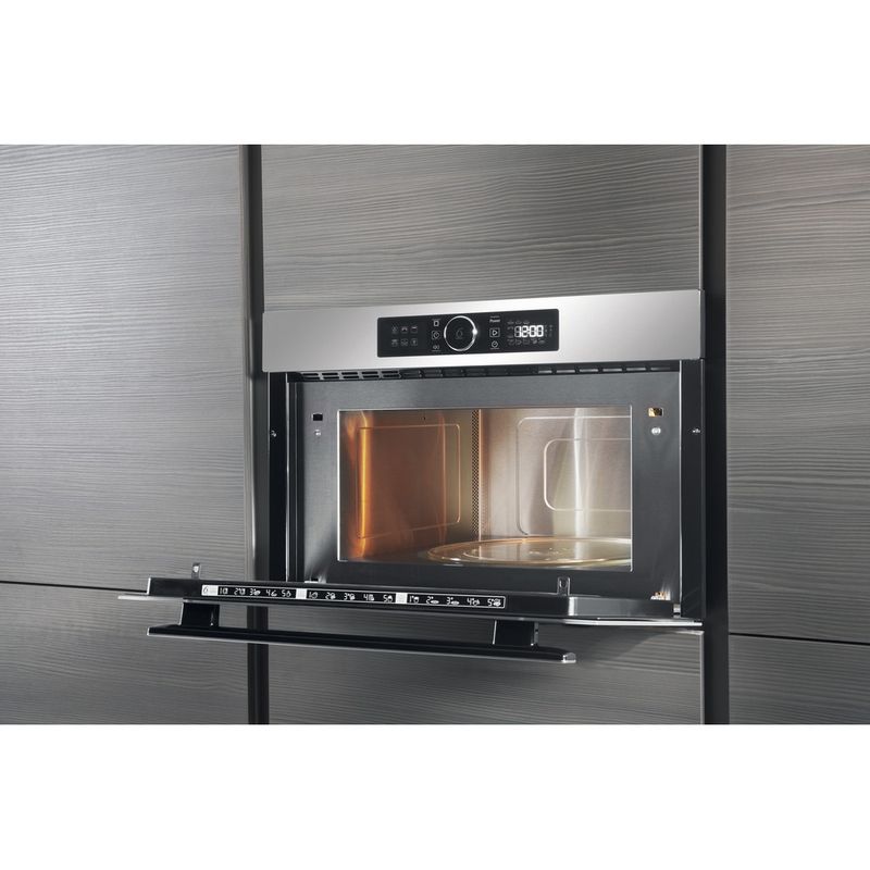 Whirlpool Microondas Encastre AMW 730/IX Acero inoxidable Electrónico 31 MW + Función Grill 1000.0 Lifestyle perspective open