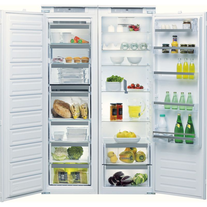 Whirlpool Congelador Encastre AFB 18412 Blanco Lifestyle frontal open
