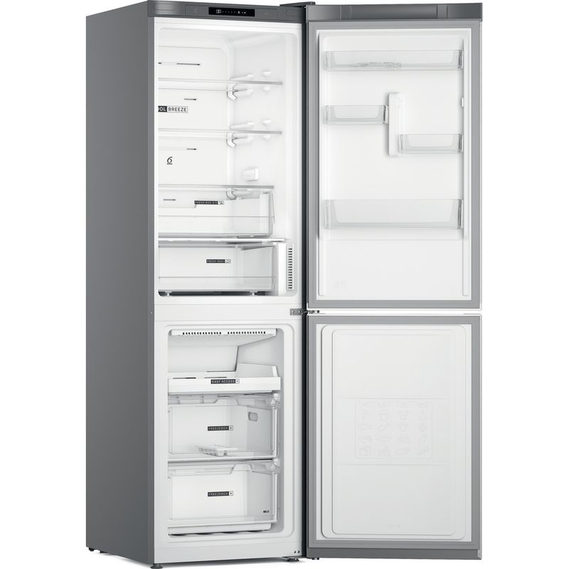 Whirlpool Combinación de frigorífico / congelador Libre instalación W7X 82I OX Optic Inox 2 doors Perspective open