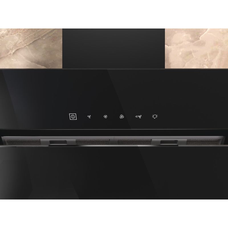Whirlpool Campana Encastre WHVS 91F LT DP K Negro Wall-mounted Electrónico Lifestyle control panel